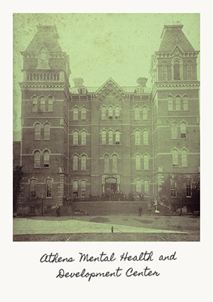 Archival image of the outside of The Athens Mental Health and Development Center