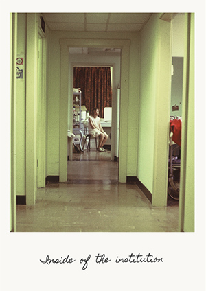 Archival image of a patient in their room