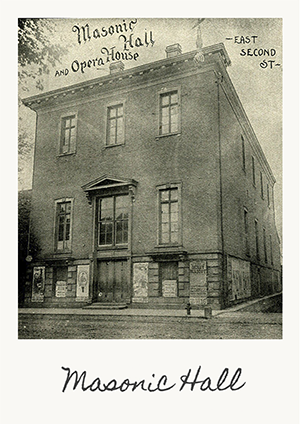 Archival image of the Masonic Hall